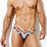 Abstract Wave Swim Briefs
